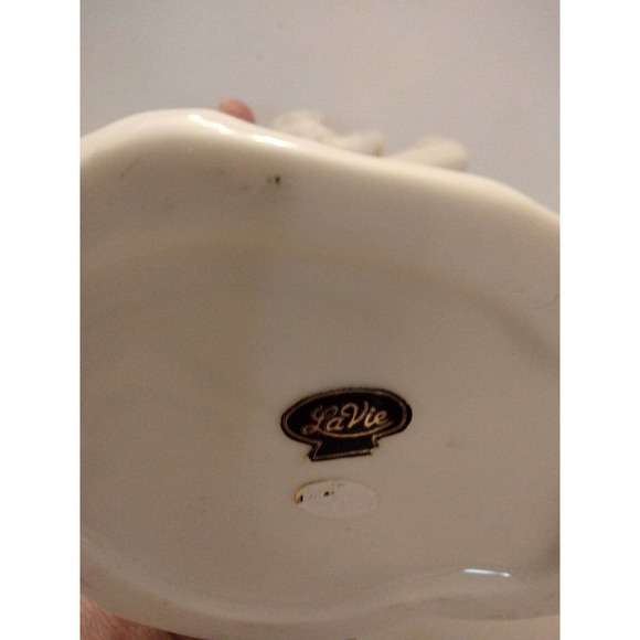 Vintage La Vie Porcelain Dancing Couple Figurine White And Gold 8.5" Tall - Picture 5 of 6